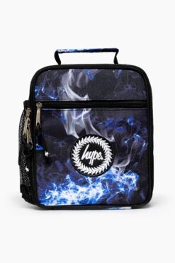 HYPE UNISEX BLACK BLUE FLAME CREST LUNCHBOX
