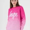 HYPE GIRLS PINK SPECKLE FADE SCRIPT CREW NECK 1 HYPE GIRLS PINK SPECKLE FADE SCRIPT CREW NECK -Hype ZVLR 234MAIN