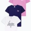 HYPE GIRLS ICE LEOPARD SCRIPT T-SHIRT 3 PACK 2 HYPE GIRLS ICE LEOPARD SCRIPT T-SHIRT 3 PACK -Hype ZVLR 314