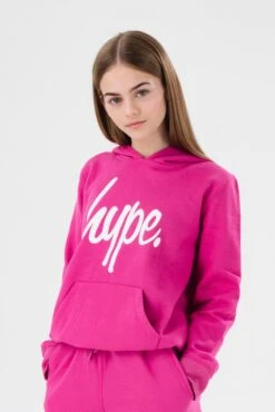 HYPE GIRLS BERRY SCRIPT HOODIE & JOGGERS SET -Hype ZVLR 335DETAIL 4