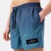 HYPE MENS BLUE SPECKLE FADE SCRIBBLE PATCH SWIM SHORTS -Hype ZVLR 400 4