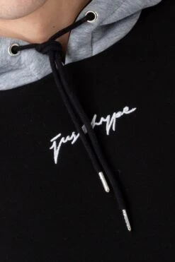 HYPE MENS BLACK THOMPSON SPLICE SCRIBBLE HOODIE -Hype ZVLR 433 7