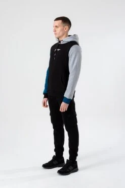 HYPE MENS BLACK THOMPSON SPLICE SCRIBBLE HOODIE -Hype ZVLR 433 8