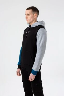 HYPE MENS BLACK THOMPSON SPLICE SCRIBBLE HOODIE -Hype ZVLR 433 9