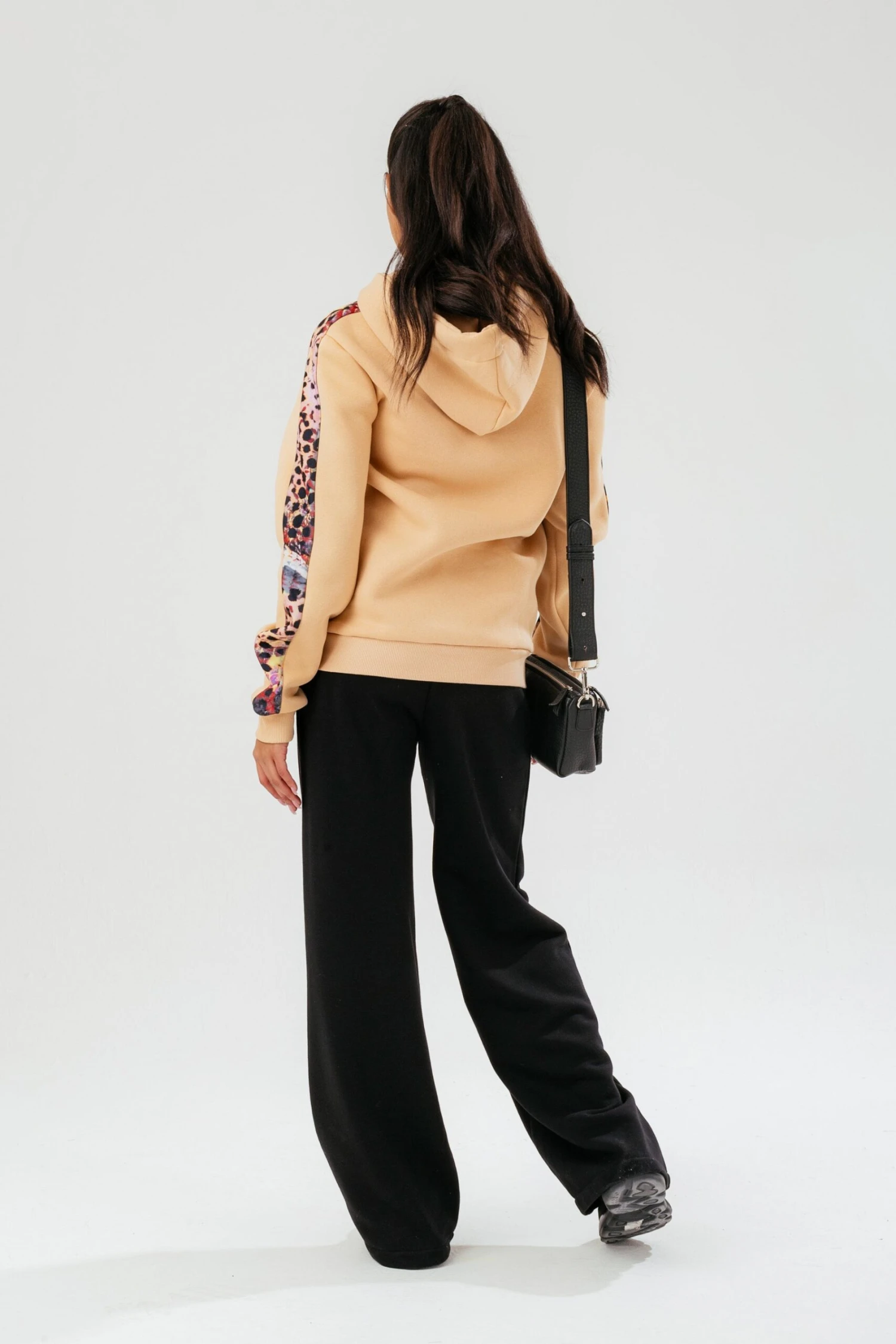 HYPE WOMENS HAZELNUT ANIMAL PRINT LABEL HOODIE 9 HYPE WOMENS HAZELNUT ANIMAL PRINT LABEL HOODIE - Image 7