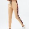 HYPE WOMENS HAZELNUT ANIMAL PRINT LABEL JOGGERS 1 HYPE WOMENS HAZELNUT ANIMAL PRINT LABEL JOGGERS -Hype ZVLR 570 FRONT