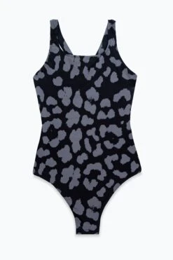 HYPE WOMENS BLACK LEOPARD SCRIBBLE SWIMSUIT -Hype ZVLR 572 MAIN