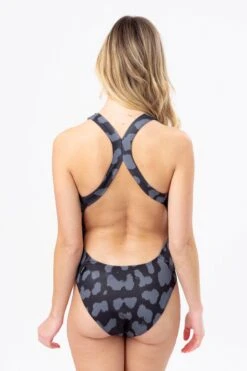 HYPE WOMENS BLACK LEOPARD SCRIBBLE SWIMSUIT -Hype ZVLR 572BACK