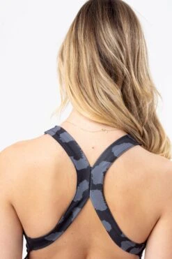 HYPE WOMENS BLACK LEOPARD SCRIBBLE SWIMSUIT -Hype ZVLR 572DETAIL