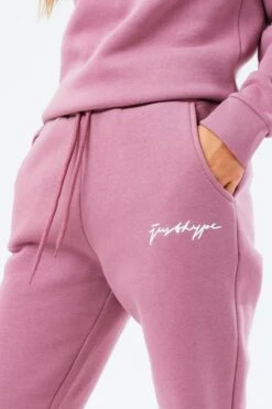 HYPE DUSTY BERRY SCRIBBLE WOMEN'S JOGGERS -Hype ZWF 478detail