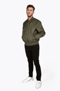 HYPE ADULTS GREEN SCRIBBLE BOMBER JACKET -Hype c9l2nZ736UrxKElDsphDsg