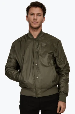 HYPE ADULTS GREEN SCRIBBLE BOMBER JACKET