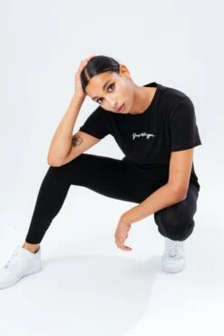 HYPE BLACK SCRIBBLE WOMEN'S T-SHIRT