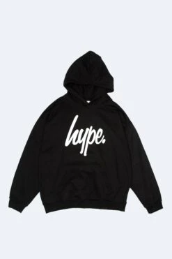 HYPE ADULTS BLACK SCRIPT HOODIE 14 HYPE ADULTS BLACK SCRIPT HOODIE -Hype hoodie front 1