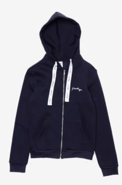 HYPE WOMENS NAVY SCRIBBLE ZIP HOODIE -Hype jEUP CgDHN1vujQYykDzw