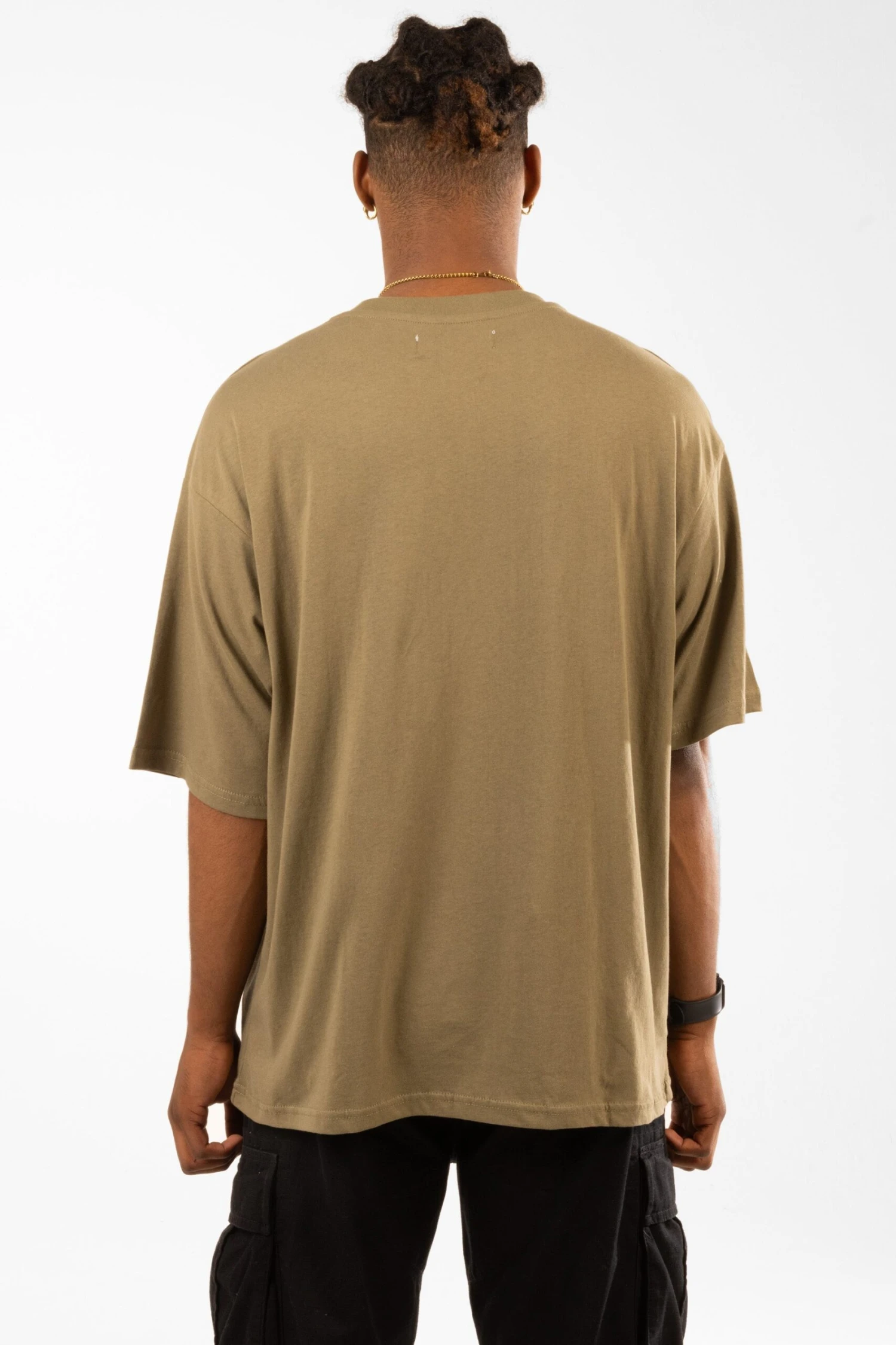 HYPE MENS KHAKI OVERSIZED TSHIRT 4 HYPE MENS KHAKI OVERSIZED TSHIRT - Image 2