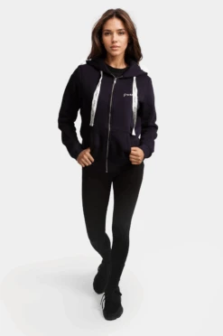 HYPE WOMENS NAVY SCRIBBLE ZIP HOODIE -Hype rMPW9xEcKkWWfp93AltevQ