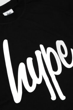 HYPE ADULTS BLACK SCRIPT T-SHIRT -Hype tshirt close up 1