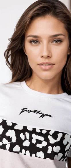 HYPE WOMENS LILAC CHEVRON LEOPARD SCRIBBLE T-SHIRT -Hype u3MhA0RKT0Cop4L4aWcAaw